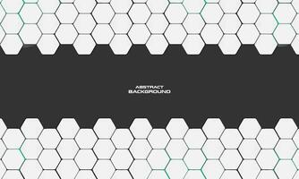 Abstract background with monochrome hexagonal modern vector