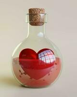 Potion in the Botle with a heart photo
