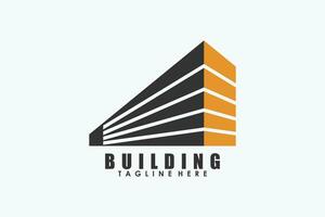 edificio logo diseño con creativo concepto vector