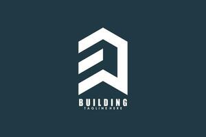building logo design with letter bd creative concept vector