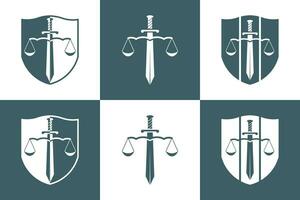 collection of lawyer logo design bundle with creative concept Premium Vector