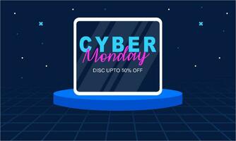 Cyber monday sale banner template for business promotion vector