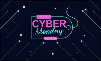 Cyber monday sale banner template for business promotion vector