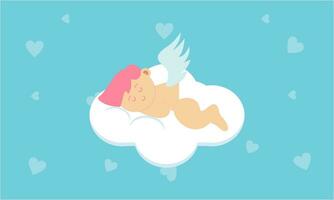 cupidos cielo enamorado día antecedentes vector