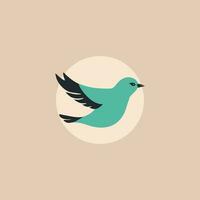 Bird icon or logo in vector illustration