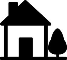 house icon with tree vector