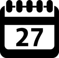 calendar icon with the number 27 vector