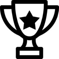 a trophy cup with a star on top vector