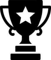 a trophy cup with a star on top vector
