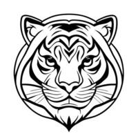 un Tigre cabeza vector