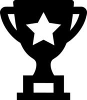 a trophy cup with a star on top vector