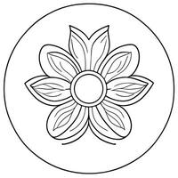 un flor en un circulo vector
