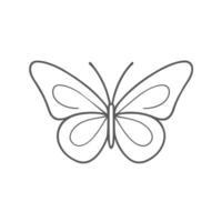mariposa icono vector ilustración