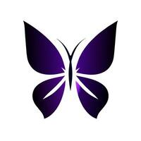 un púrpura mariposa logo en un blanco antecedentes vector