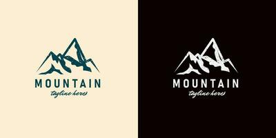 montaña logo resumen vector diseño. logotipo modelo para extremo deporte, escaladores, naturaleza aventuras, exploradores