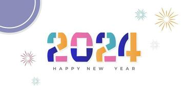 happy new year 2024. typography design for background, banner, poster, greeting vector