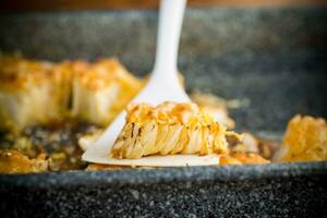 cabbage in batter baked with cheese in the form photo