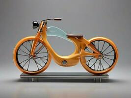 ai generado miniatura bicicleta eléctrica motor bicicleta concepto diseño foto