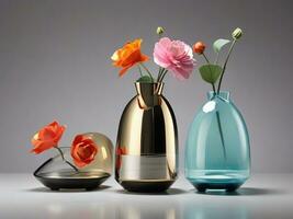AI generated Table Flower Vase Design photo