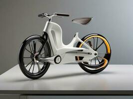 AI generated Miniature E-Bike Motor Bike Concept Design photo