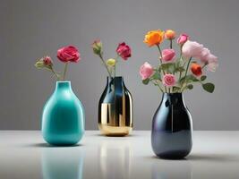 AI generated Table Flower Vase Design photo