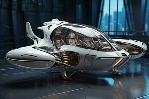 AI generated Futuristic Concept Transport Automobile Design photo