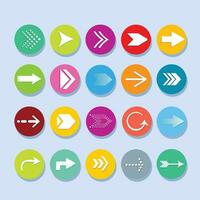 Free colorful vector collection of modern arrow  set with flat design