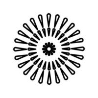 fireworks icon, happy new year vector, isolated on white background with line style vector