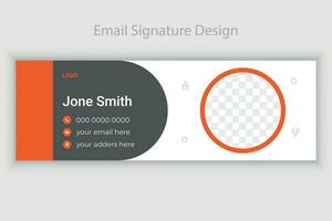 Email signature design vector