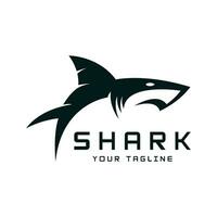 único y creativo tiburón logo vector diseño. salvaje pescado vector ilustración