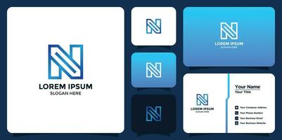 letter N logo and branding vector