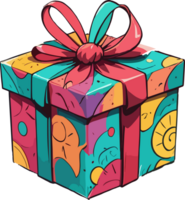 AI generated Colorful Christmas Boxing Day Design png