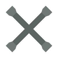 Cross Wrench Vector Flat Icon For Personal And Commercial Use.