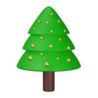 3D Render. Christmas trees isolaed on transparent background. png file. Holiday elements