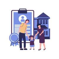 Adoption of a child flat style illustration design vector