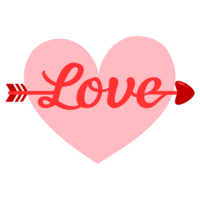 Happy Valentine's Day clipart, Love you, love text png