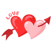 Happy Valentine's Day clipart, Love you, love text png