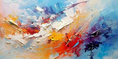 AI generated Abstract Colorful Painting Texture Background. Generative AI photo