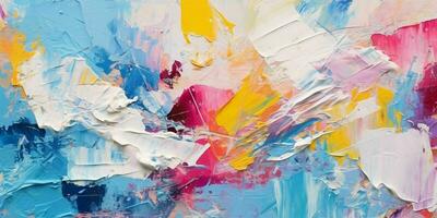 AI generated Abstract Colorful Painting Texture Background. Generative AI photo