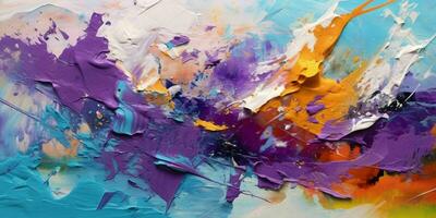 AI generated Abstract Multicolor Painting Texture Background. Colorful Stain. Generative AI photo