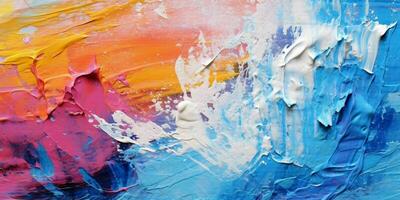 AI generated Abstract Colorful Painting Texture Background. Generative AI photo