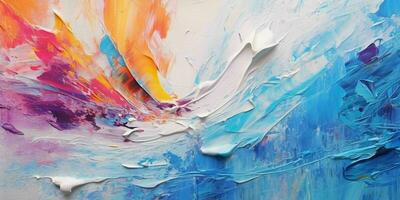 AI generated Abstract Colorful Painting Texture Background. Generative AI photo