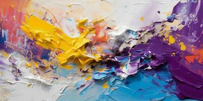 AI generated Abstract Multicolor Painting Texture Background. Colorful Stain. Generative AI photo