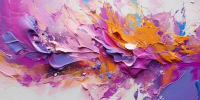 AI generated Abstract Multicolor Painting Texture Background. Colorful Stain. Generative AI photo