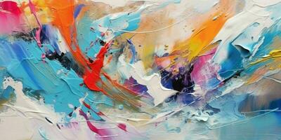AI generated Abstract Colorful Painting Texture Background. Generative AI photo