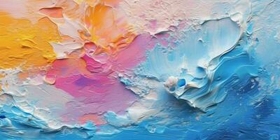 AI generated Abstract Colorful Painting Texture Background. Generative AI photo