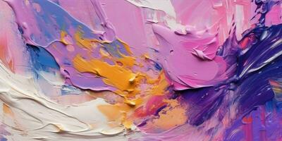 AI generated Abstract Multicolor Painting Texture Background. Colorful Stain. Generative AI photo
