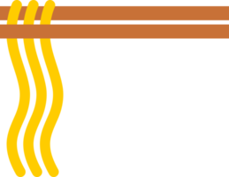 Wooden chopsticks noodle or ramen icon png