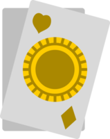 Münze Chip mit Poker Karte Kasino Symbol png