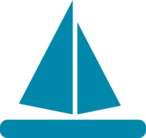 sailboat floating on wave ocean sea icon png